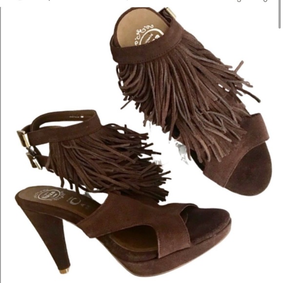 Jeffrey Campbell Shoes - Jeffrey Campbell LaLa Leather Fringe Heels Size 7